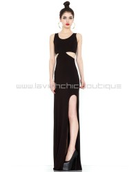 Tatiana Black Cut-Out Maxi Dress